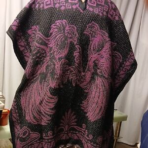 Elegant Black and Purple Cape